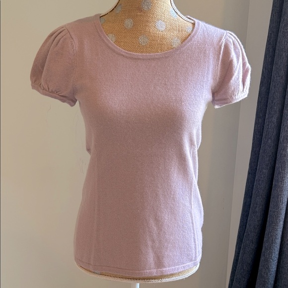 SAKS FIFTH AVENUE PUFF SLEEVE CASHMERE SWEATER M - Picture 1 of 7